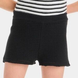 Cat & Jack Girls Sweater Shorts Black L (10-12)